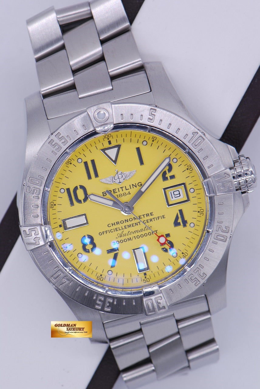 [SOLD] BREITLING AVENGER SEAWOLF YELLOW AUTOMATIC A17330