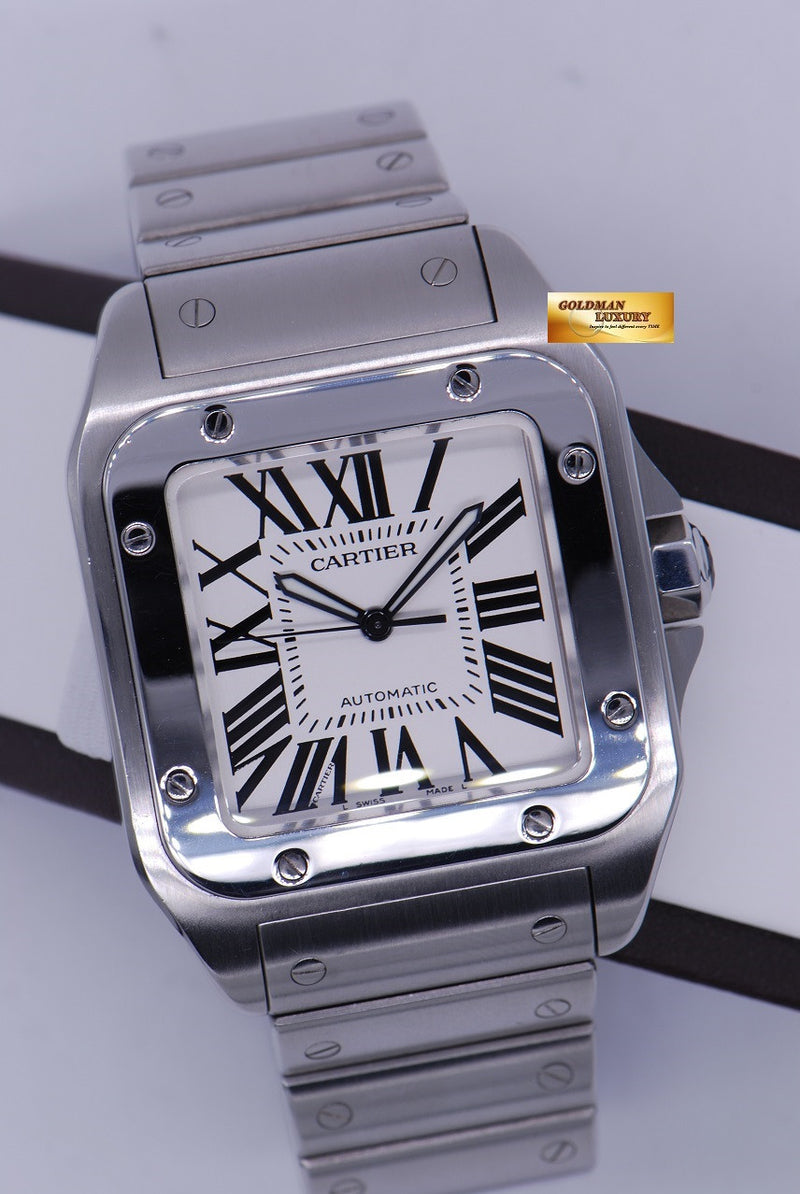 Cartier santos 100 hotsell xl stainless steel