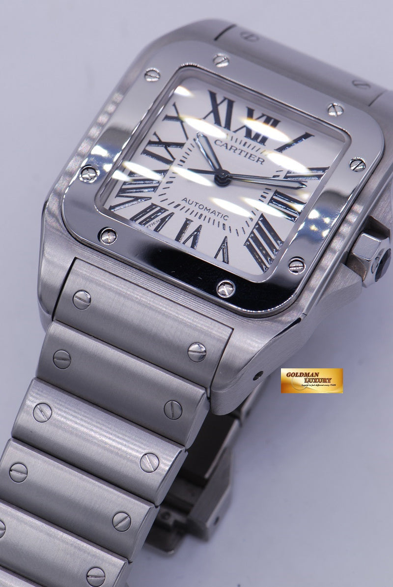 Cartier santos 100 hotsell xl stainless steel