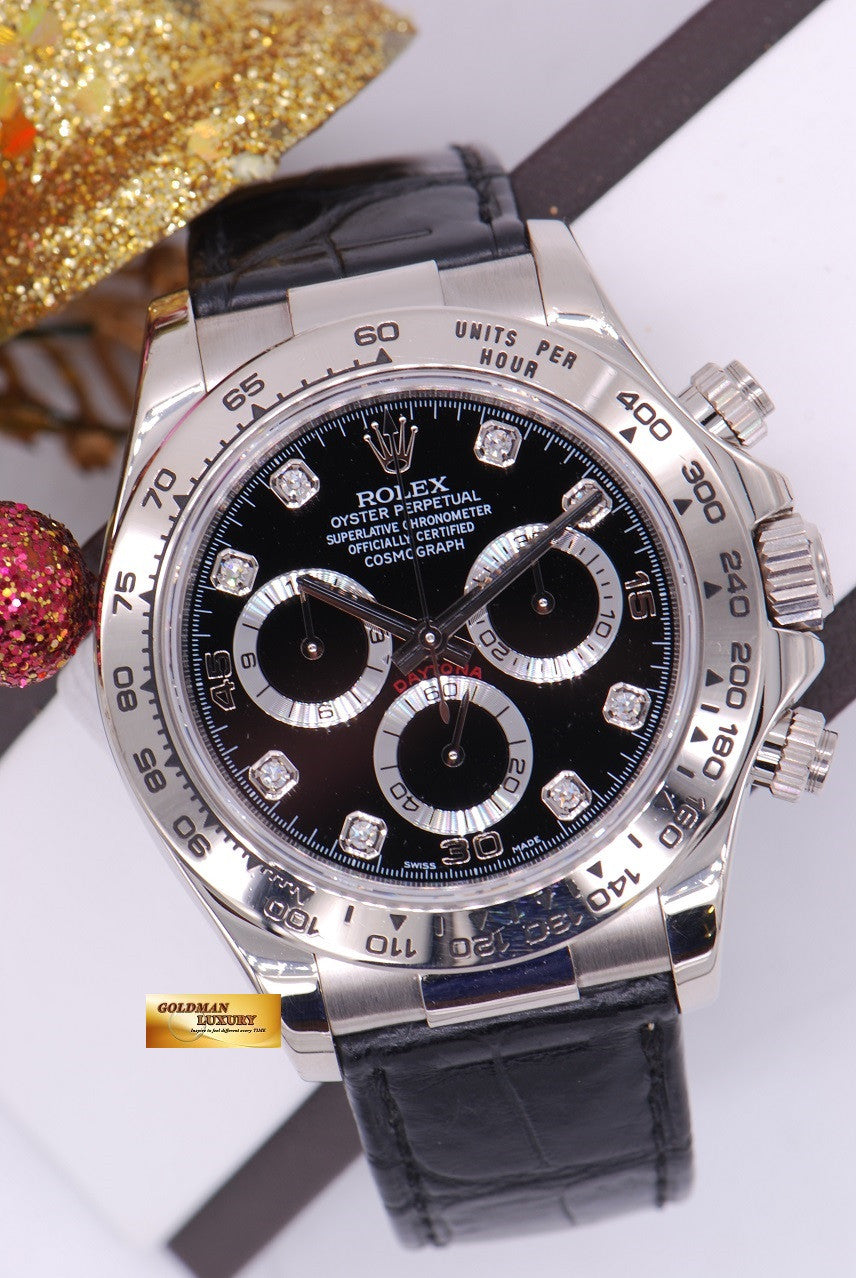 [SOLD] ROLEX OYSTER DAYTONA 18K WHITE GOLD DIAMOND DIAL