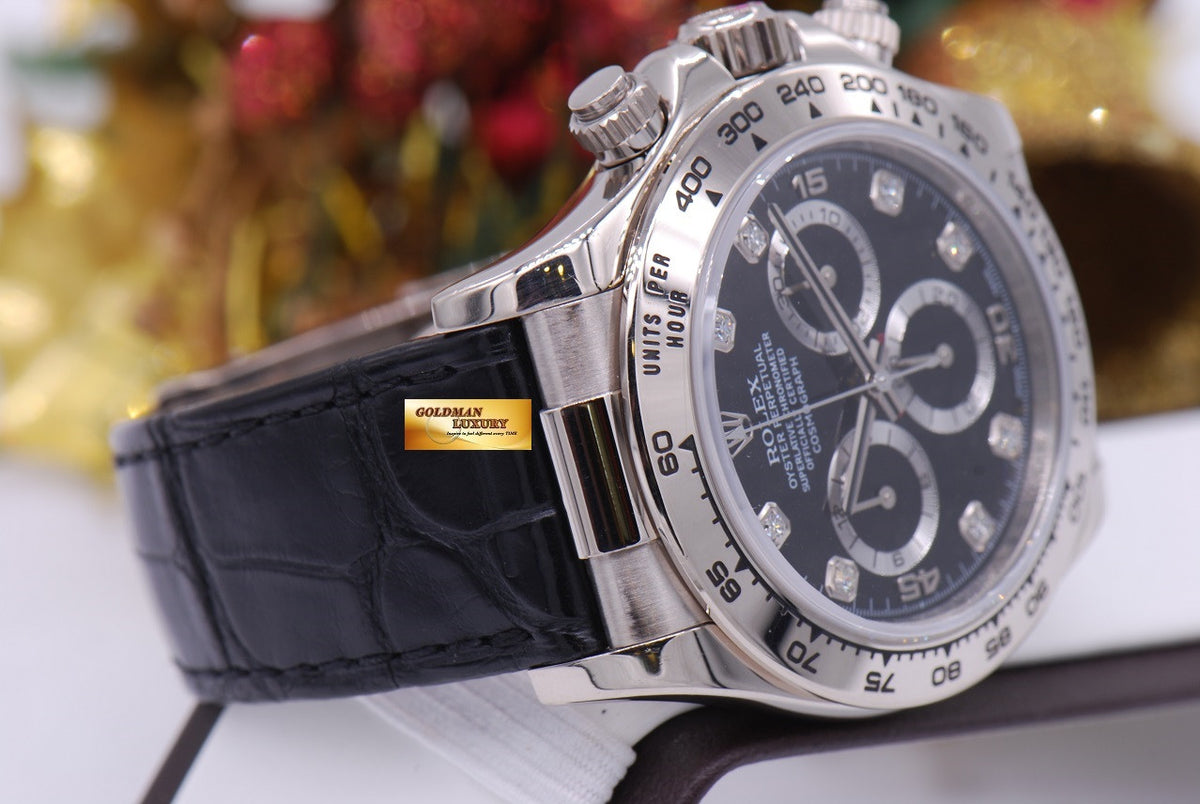 [SOLD] ROLEX OYSTER DAYTONA 18K WHITE GOLD DIAMOND DIAL
