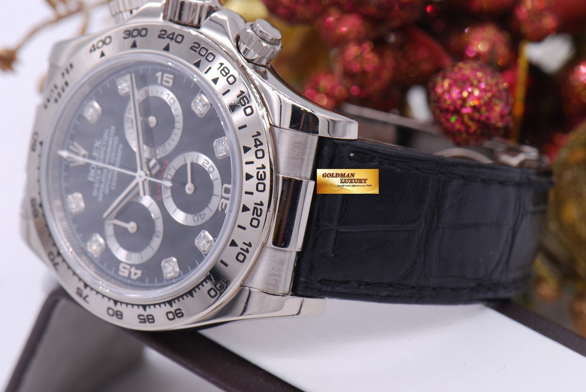 [SOLD] ROLEX OYSTER DAYTONA 18K WHITE GOLD DIAMOND DIAL