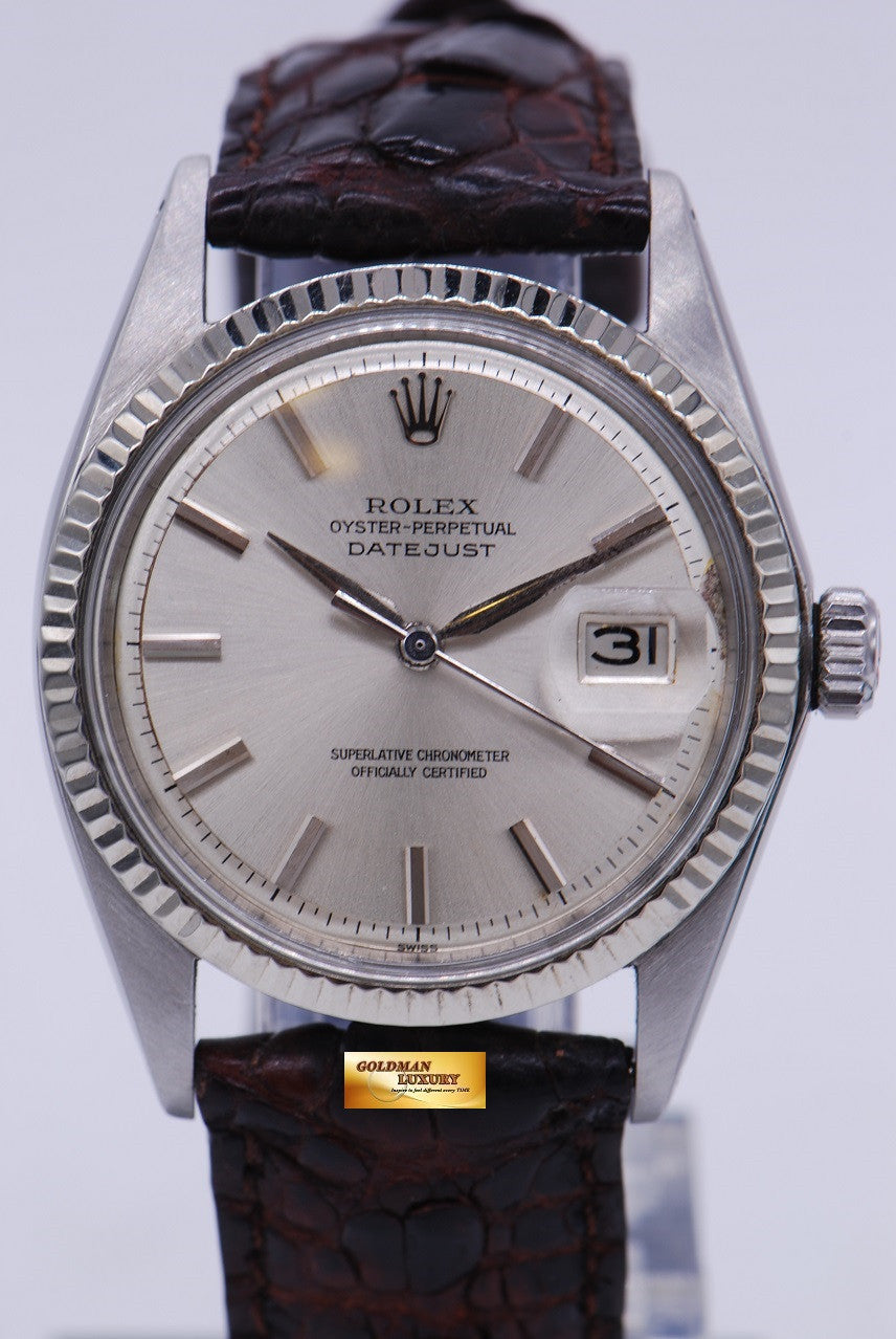 [SOLD] ROLEX OYSTER DATEJUST 1601 SILVER AUTOMATIC