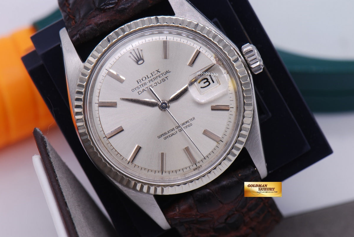 [SOLD] ROLEX OYSTER DATEJUST 1601 SILVER AUTOMATIC