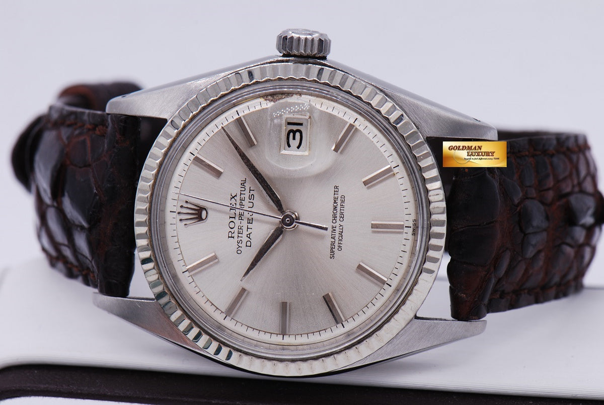 [SOLD] ROLEX OYSTER DATEJUST 1601 SILVER AUTOMATIC