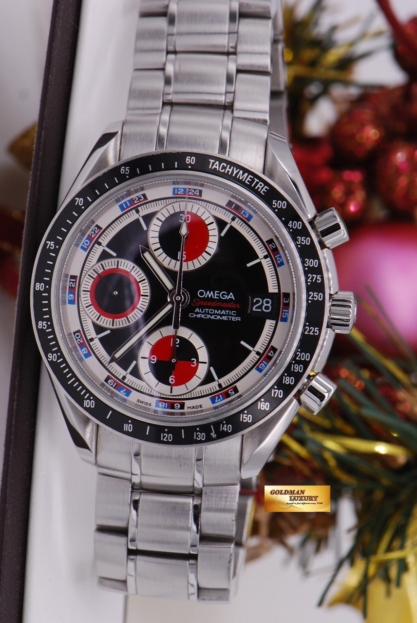 [SOLD] OMEGA SPEEDMASTER 40mm CHRONOGRAPH DATE RED BLACK DIAL (RARE) (MINT)