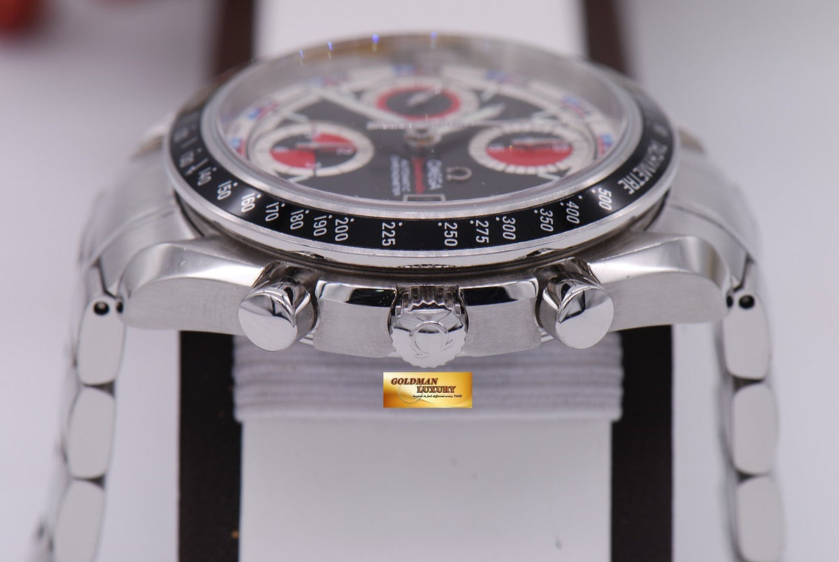 [SOLD] OMEGA SPEEDMASTER 40mm CHRONOGRAPH DATE RED BLACK DIAL (RARE) (MINT)