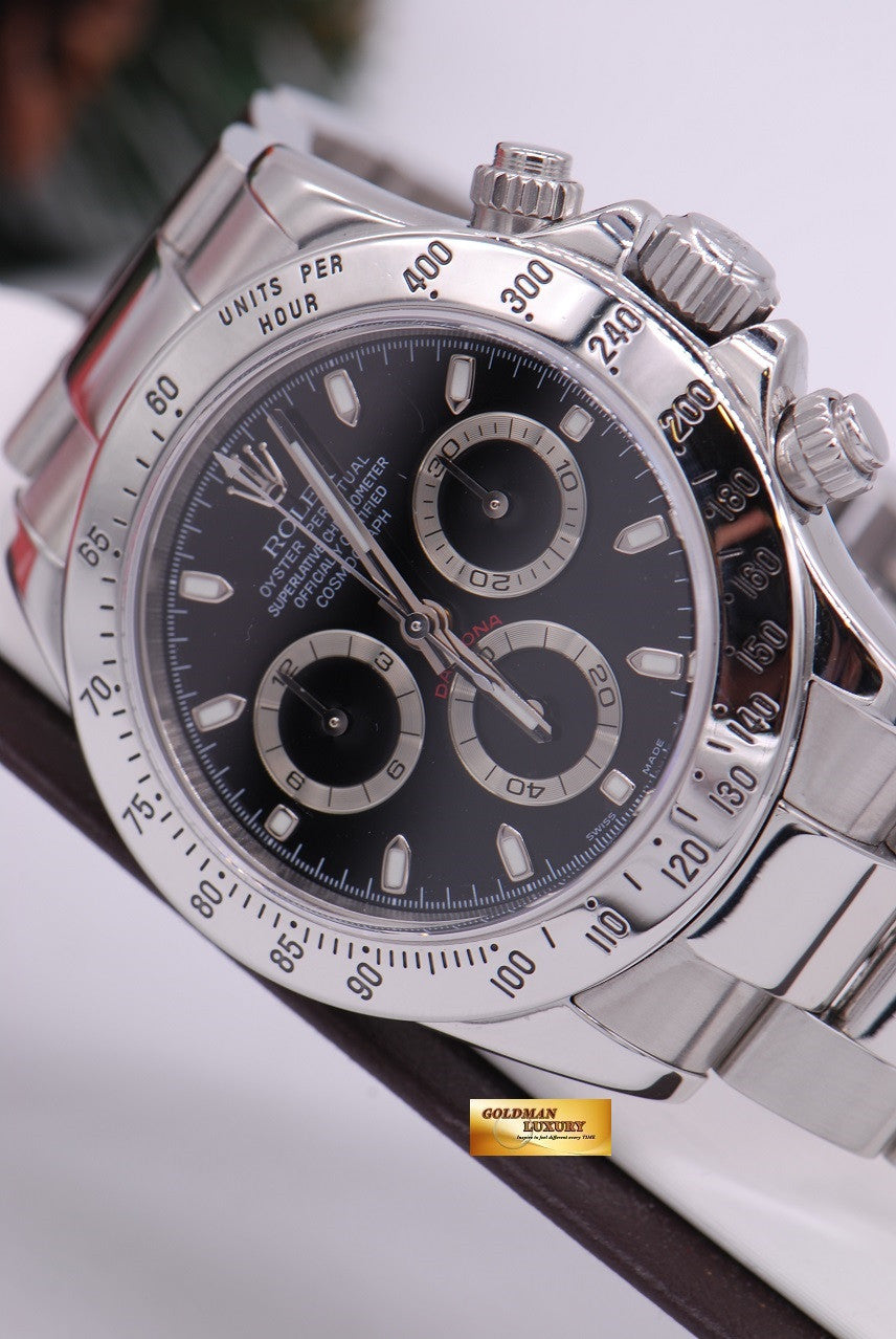 [SOLD] ROLEX OYSTER PERPETUAL DAYTONA SS BLACK Ref 116520 (MINT)