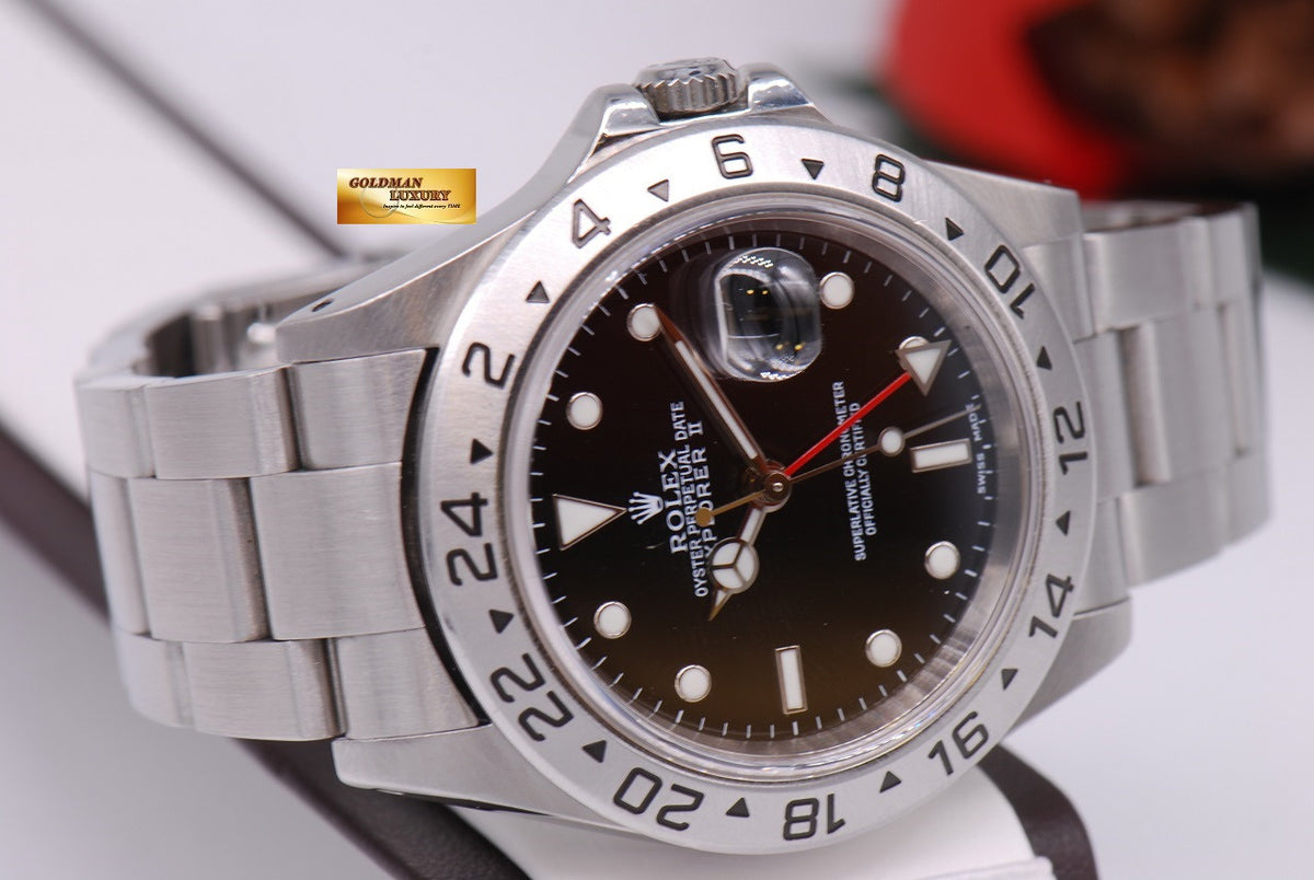 [SOLD] ROLEX OYSTER PERPETUAL EXPLORER II REF 16570 BLACK (MINT)