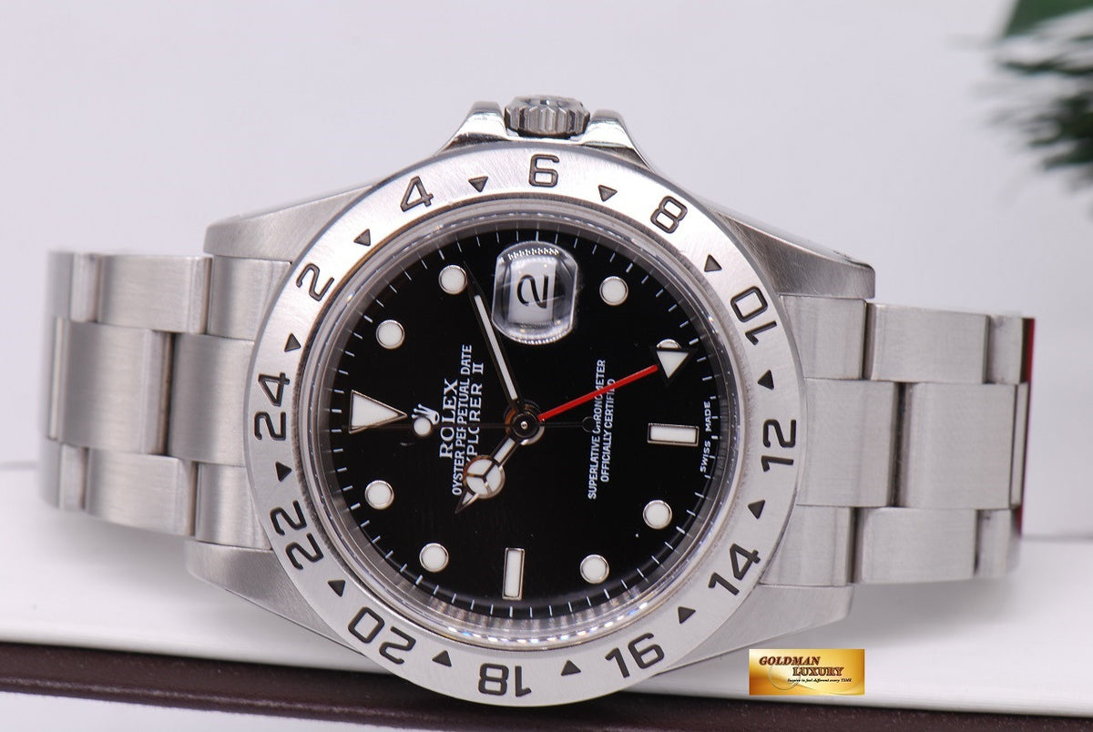 [SOLD] ROLEX OYSTER PERPETUAL EXPLORER II REF 16570 BLACK (MINT)