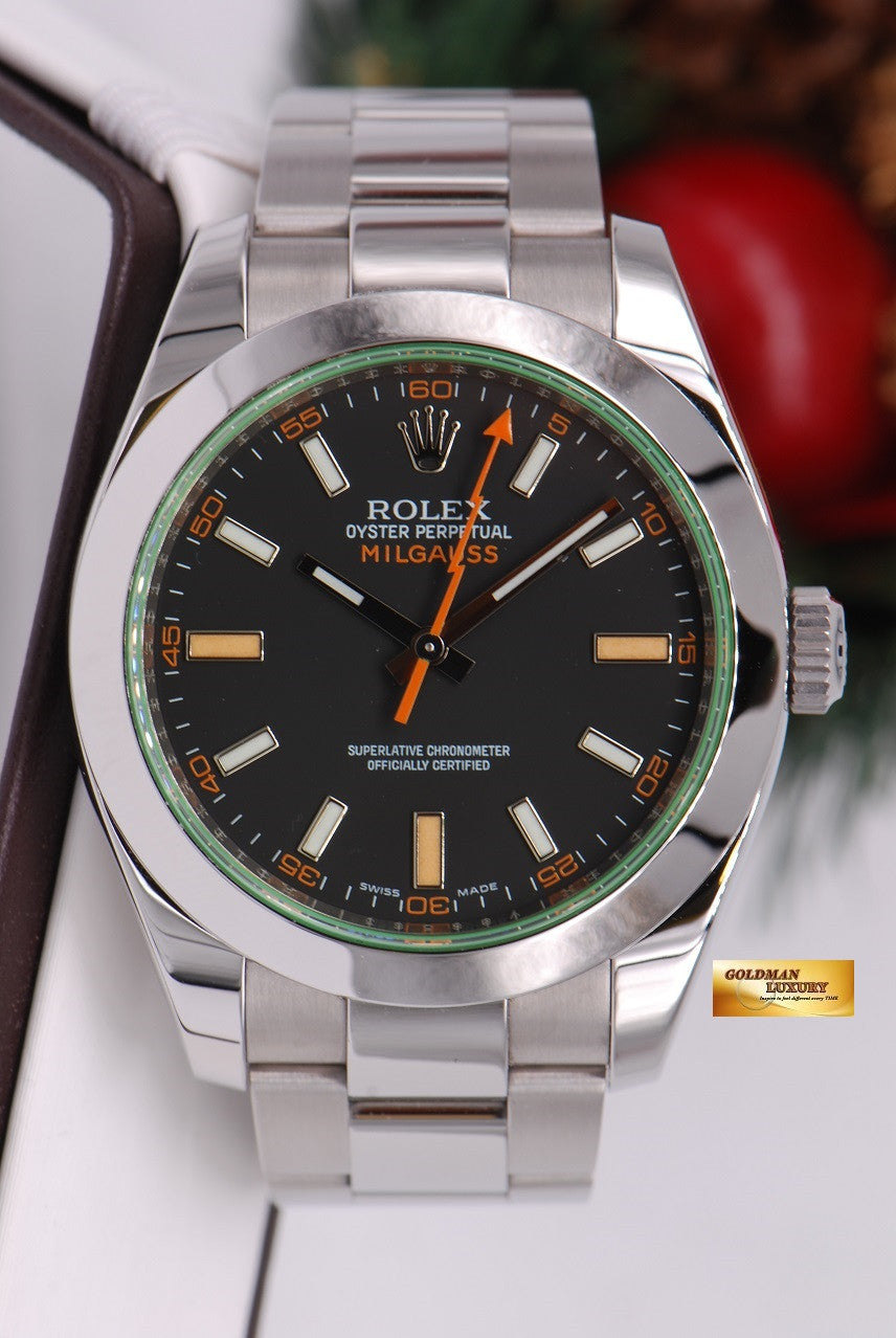 [SOLD] ROLEX OYSTER MILGAUSS GREEN SAPPHIRE Ref 116400GV