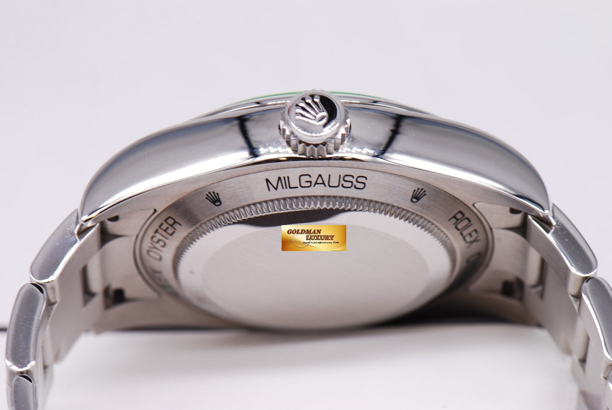 [SOLD] ROLEX OYSTER MILGAUSS GREEN SAPPHIRE Ref 116400GV