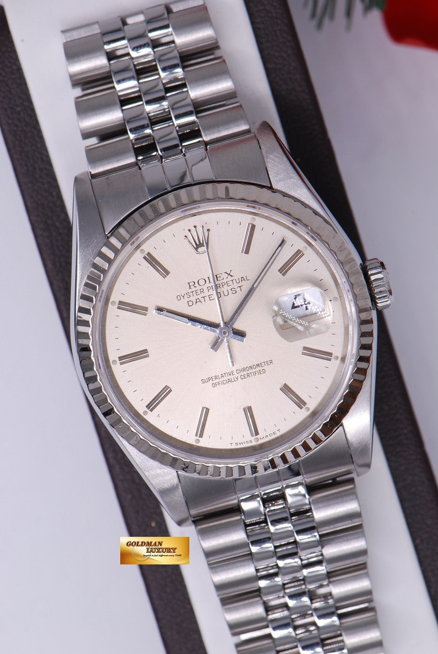 [SOLD] ROLEX OYSTER PERPETUAL DATEJUST 36mm Ref 16234 SILVER
