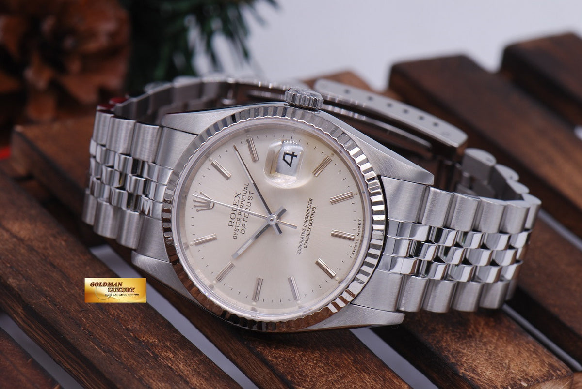 [SOLD] ROLEX OYSTER PERPETUAL DATEJUST 36mm Ref 16234 SILVER