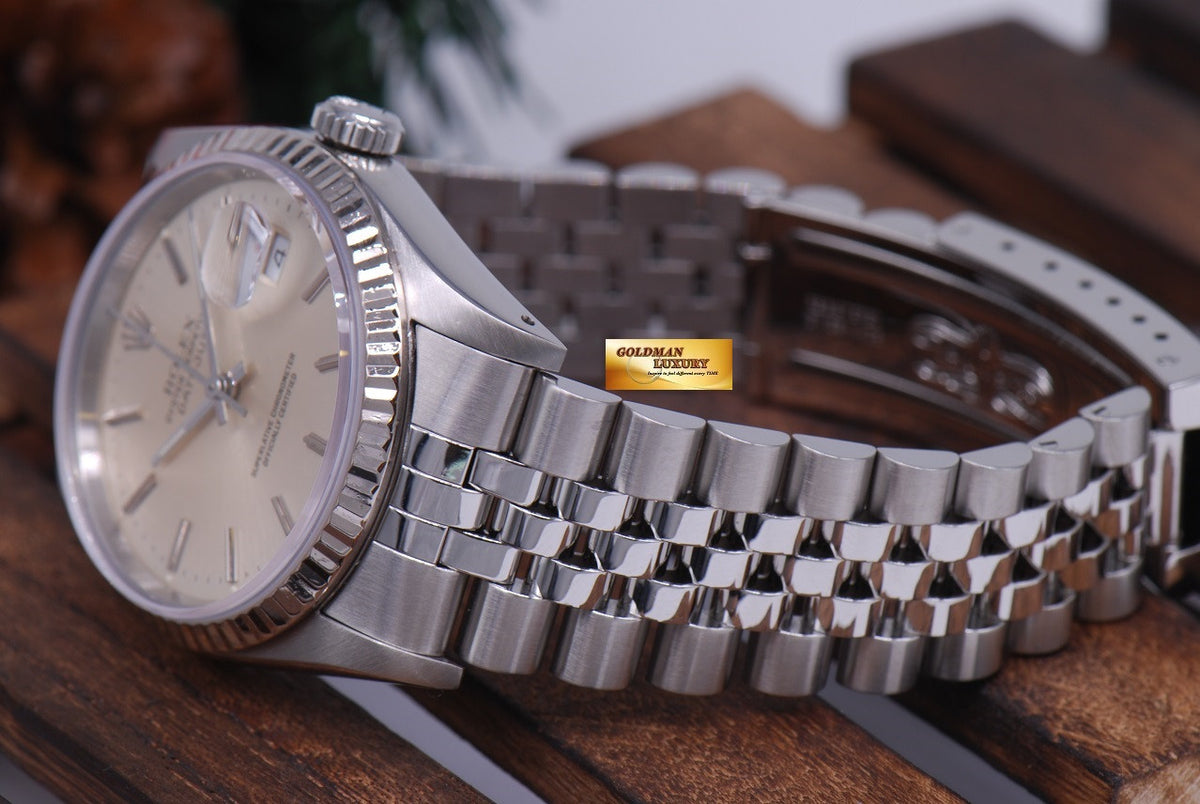 [SOLD] ROLEX OYSTER PERPETUAL DATEJUST 36mm Ref 16234 SILVER