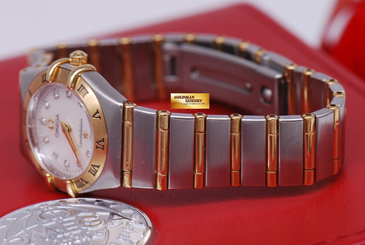 [SOLD] OMEGA CONSTELLATION HALF-GOLD 22mm LADIES MOP DIAMONDS DIAL QUARTZ (MINT)