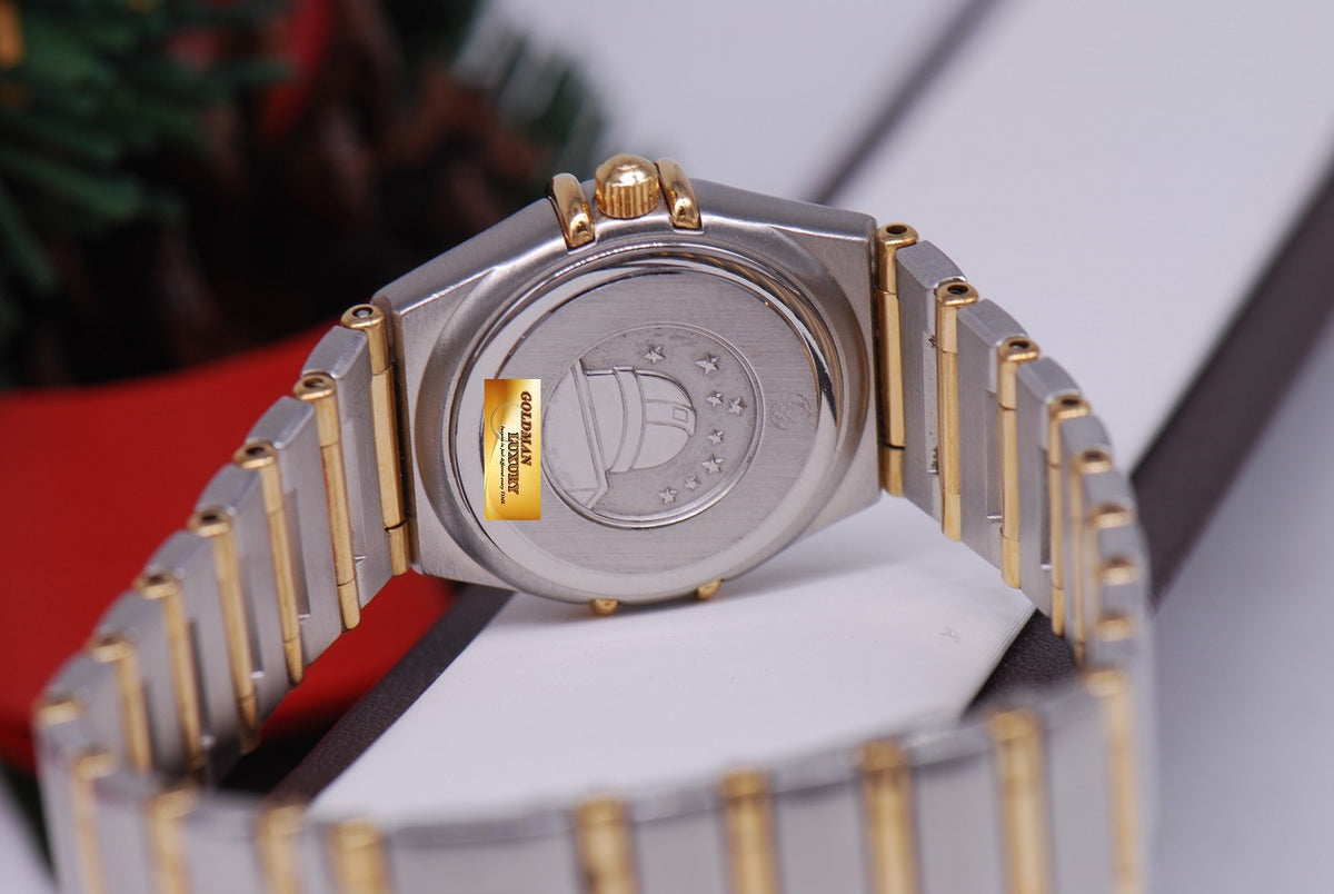 [SOLD] OMEGA CONSTELLATION HALF-GOLD 22mm LADIES MOP DIAMONDS DIAL QUARTZ (MINT)