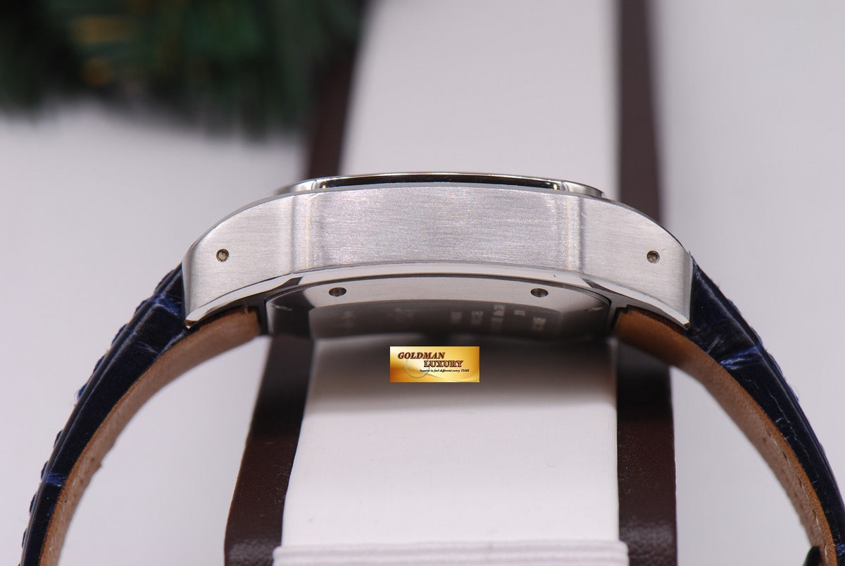 [ SOLD ] CARTIER SANTOS 100 MIDSIZE AUTOMATIC BLUE