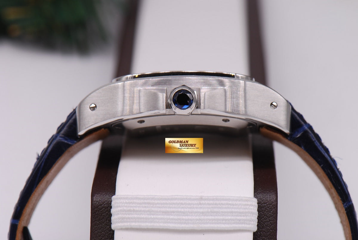 [ SOLD ] CARTIER SANTOS 100 MIDSIZE AUTOMATIC BLUE