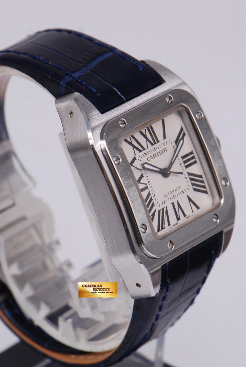 [ SOLD ] CARTIER SANTOS 100 MIDSIZE AUTOMATIC BLUE