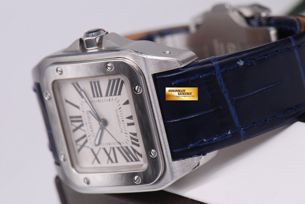 [ SOLD ] CARTIER SANTOS 100 MIDSIZE AUTOMATIC BLUE