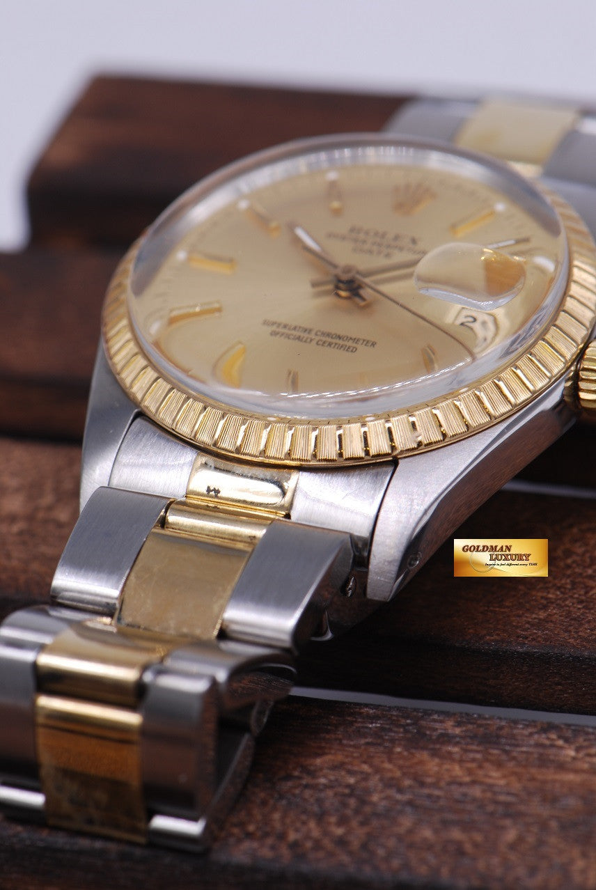 [SOLD] ROLEX OYSTER PERPETUAL DATE HALF-GOLD 34mm Ref 15053