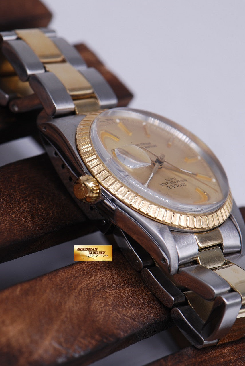 [SOLD] ROLEX OYSTER PERPETUAL DATE HALF-GOLD 34mm Ref 15053