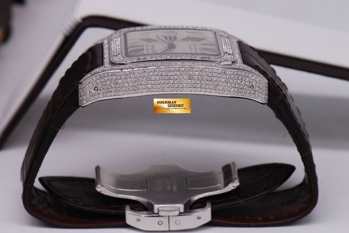 [SOLD] CARTIER SANTOS 100 XL FULL DIAMONDS AUTOMATIC