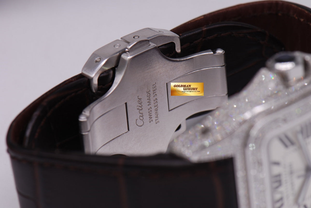 [SOLD] CARTIER SANTOS 100 XL FULL DIAMONDS AUTOMATIC