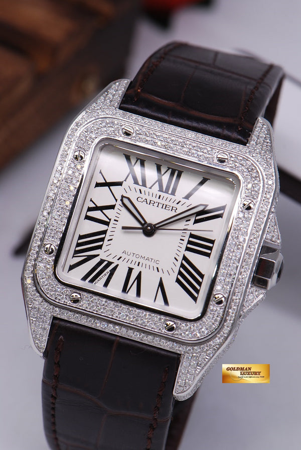 [SOLD] CARTIER SANTOS 100 XL FULL DIAMONDS AUTOMATIC