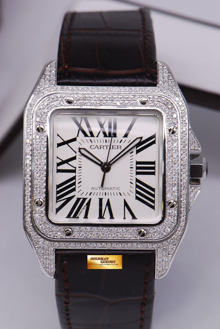 [SOLD] CARTIER SANTOS 100 XL FULL DIAMONDS AUTOMATIC