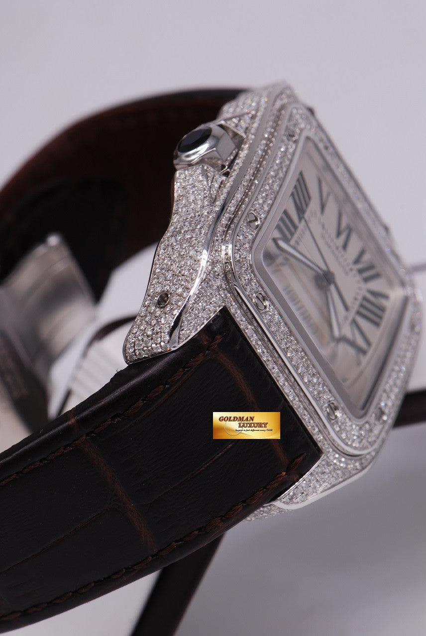[SOLD] CARTIER SANTOS 100 XL FULL DIAMONDS AUTOMATIC