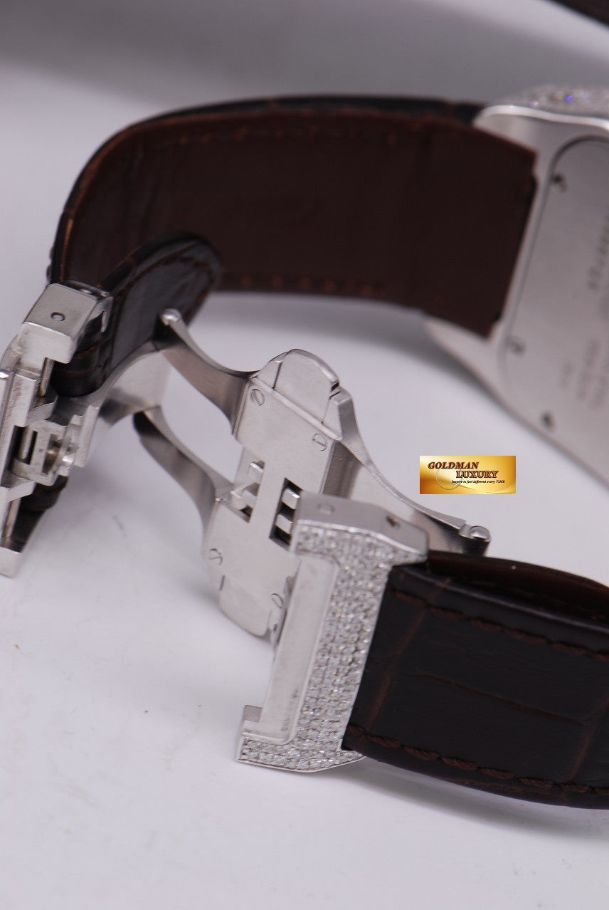 [SOLD] CARTIER SANTOS 100 XL FULL DIAMONDS AUTOMATIC