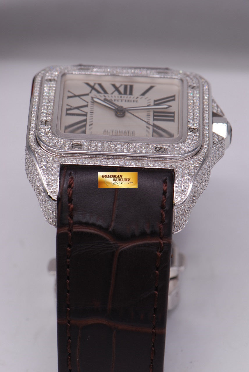 [SOLD] CARTIER SANTOS 100 XL FULL DIAMONDS AUTOMATIC