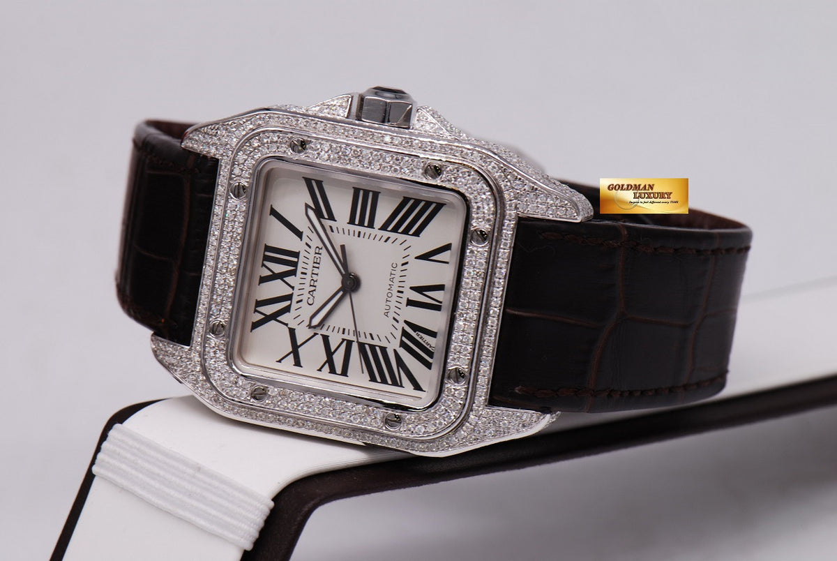 [SOLD] CARTIER SANTOS 100 XL FULL DIAMONDS AUTOMATIC