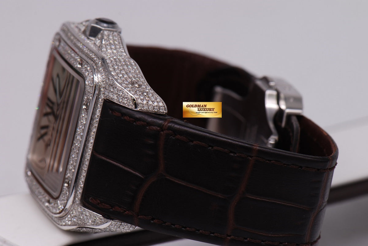 [SOLD] CARTIER SANTOS 100 XL FULL DIAMONDS AUTOMATIC