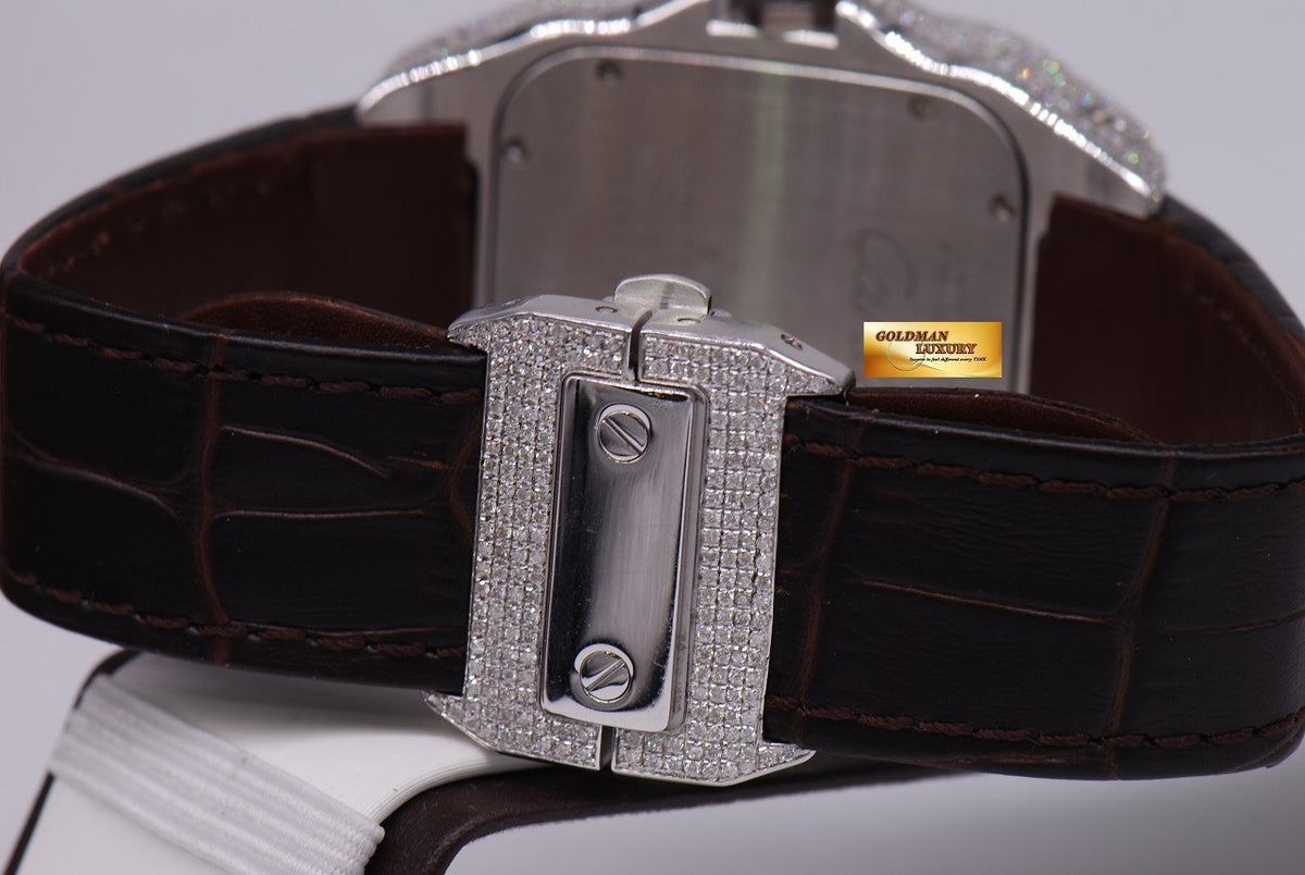 [SOLD] CARTIER SANTOS 100 XL FULL DIAMONDS AUTOMATIC