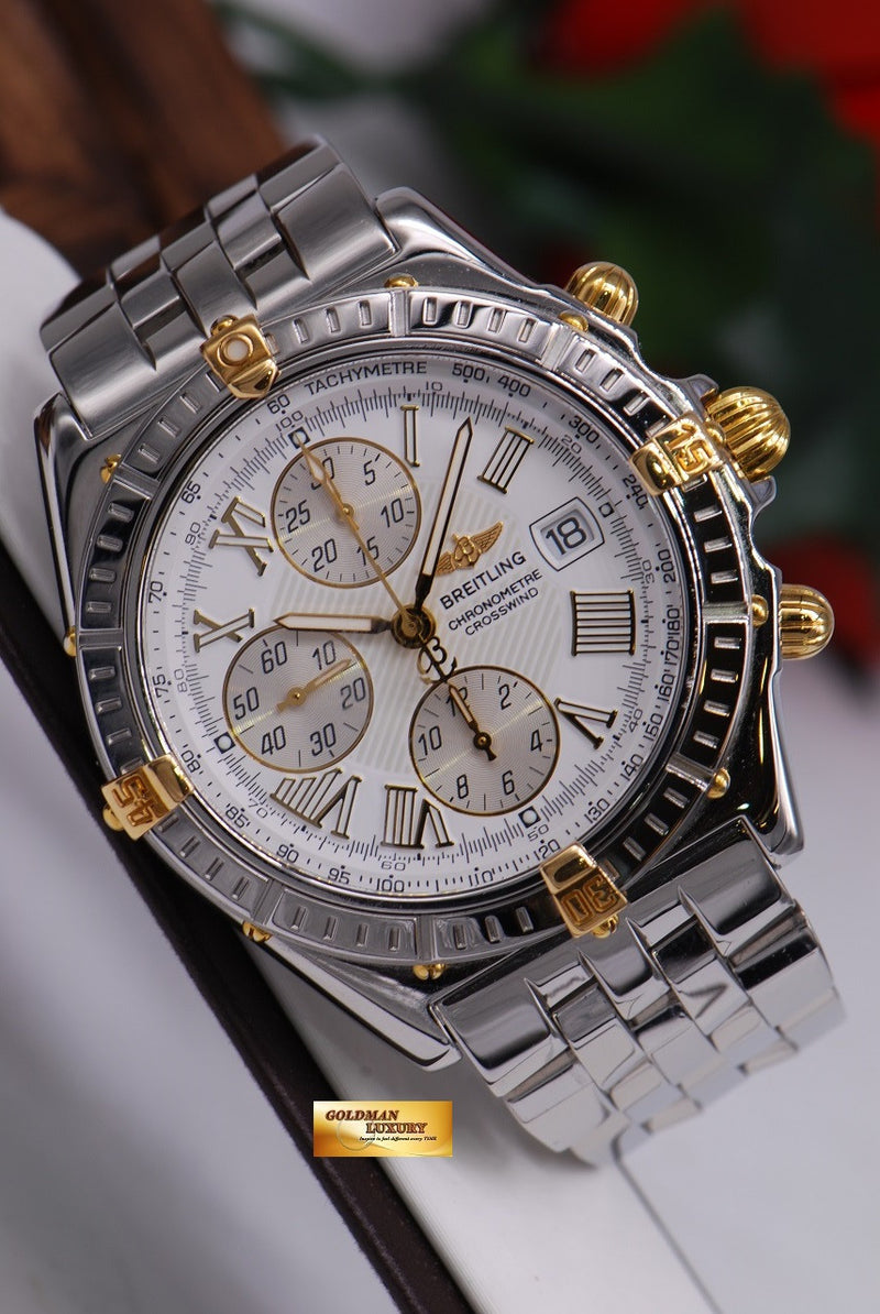 SOLD BREITLING WINDRIDER CROSSWIND CHRONOGRAPH B13355 HALF GOLD
