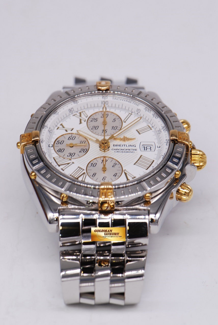 [SOLD] BREITLING WINDRIDER CROSSWIND CHRONOGRAPH B13355 HALF-GOLD AUTOMATIC (MINT)