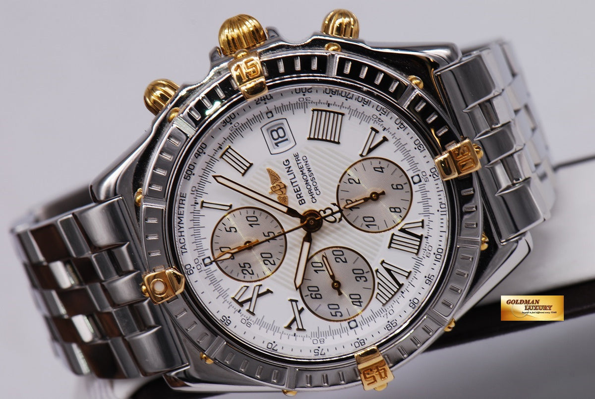 [SOLD] BREITLING WINDRIDER CROSSWIND CHRONOGRAPH B13355 HALF-GOLD AUTOMATIC (MINT)