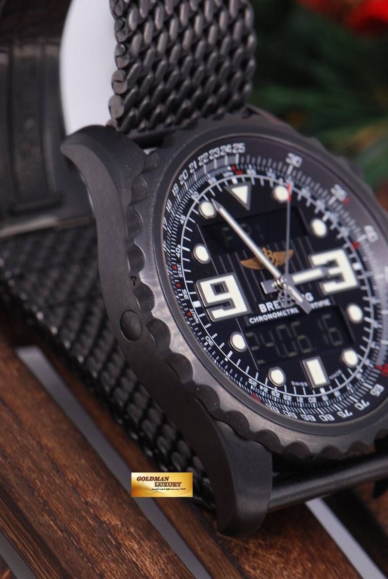 SOLD BREITLING CHRONOSPACE BLACKSTEEL SUPERQUARTZ LIMITED EDITION
