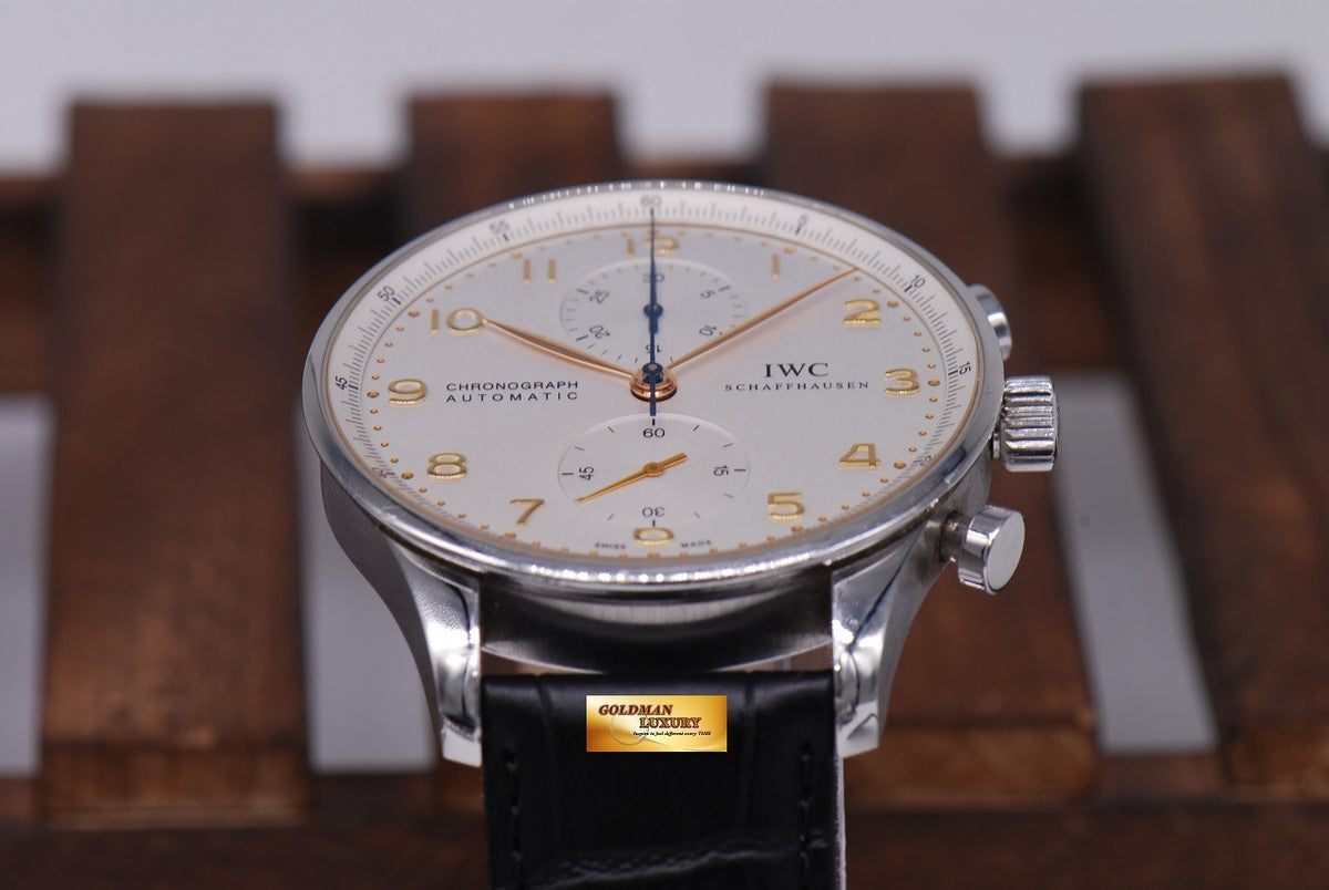 [SOLD] IWC PORTUGUESE CHRONOGRAPH 3714 SS AUTOMATIC WHITE