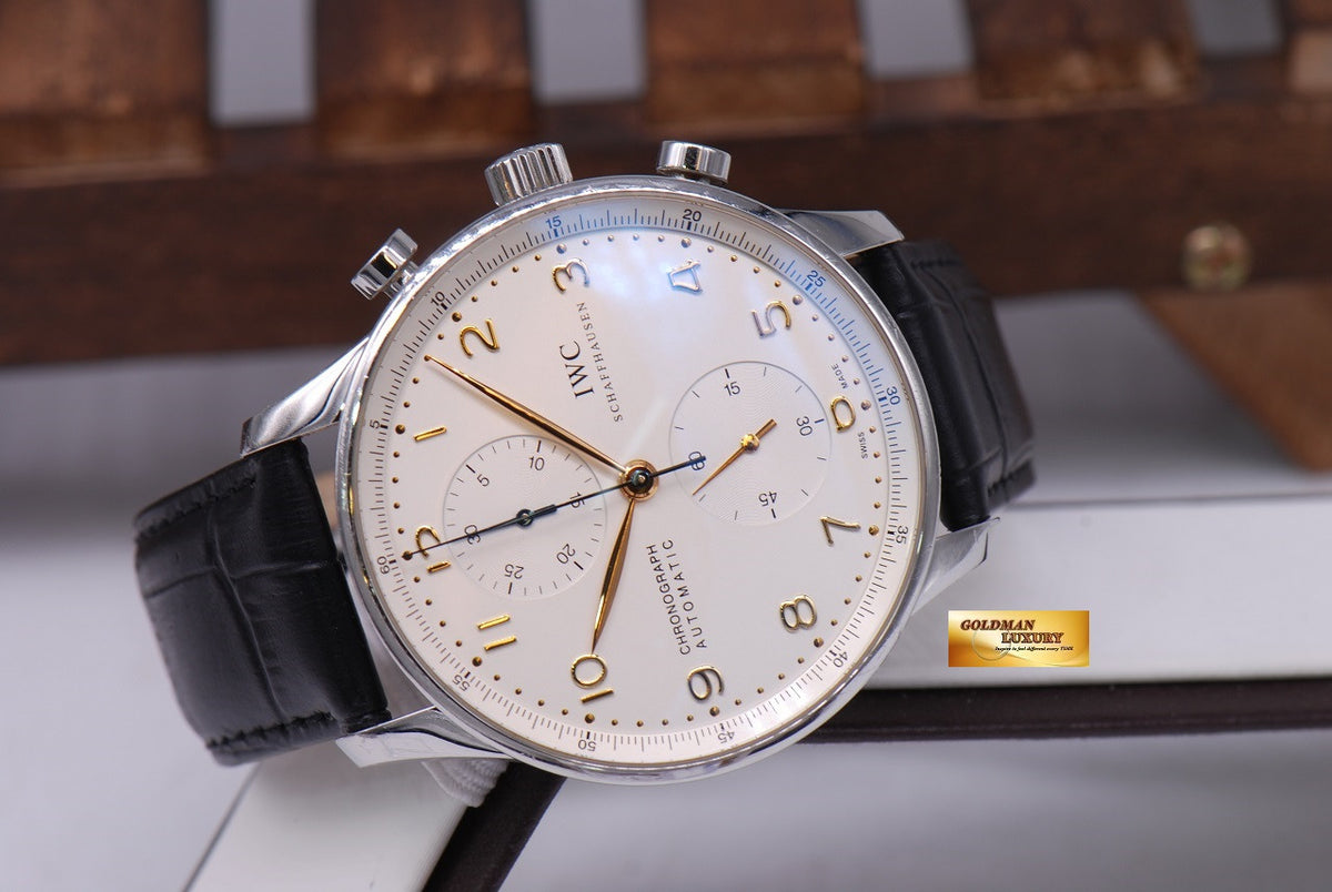 [SOLD] IWC PORTUGUESE CHRONOGRAPH 3714 SS AUTOMATIC WHITE