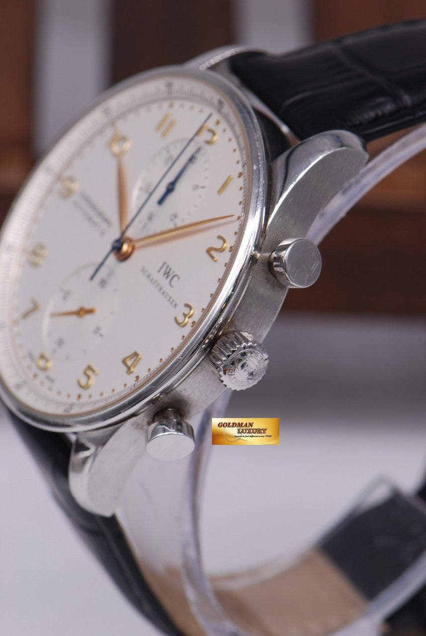 [SOLD] IWC PORTUGUESE CHRONOGRAPH 3714 SS AUTOMATIC WHITE