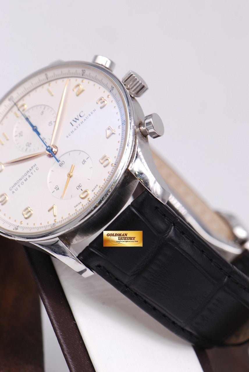 [SOLD] IWC PORTUGUESE CHRONOGRAPH 3714 SS AUTOMATIC WHITE