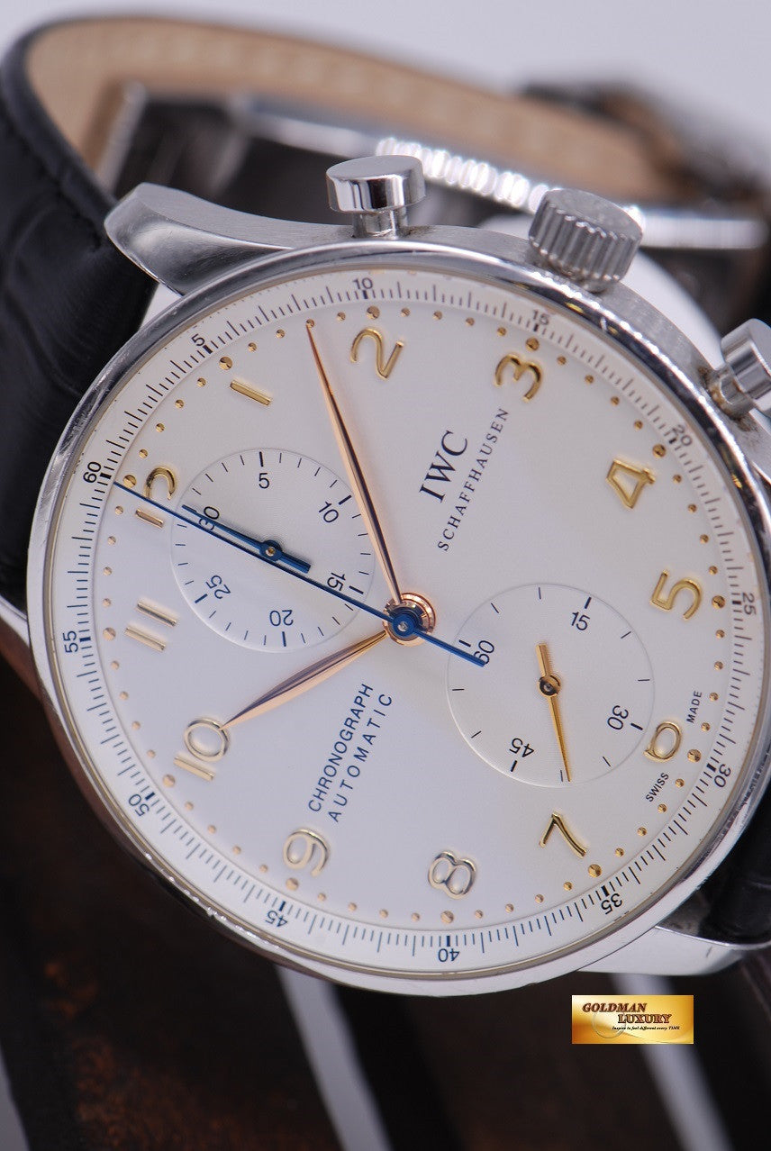 [SOLD] IWC PORTUGUESE CHRONOGRAPH 3714 SS AUTOMATIC WHITE