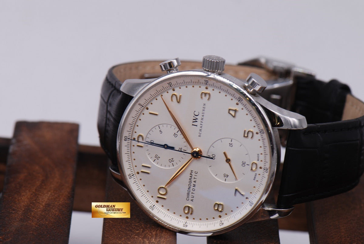 [SOLD] IWC PORTUGUESE CHRONOGRAPH 3714 SS AUTOMATIC WHITE