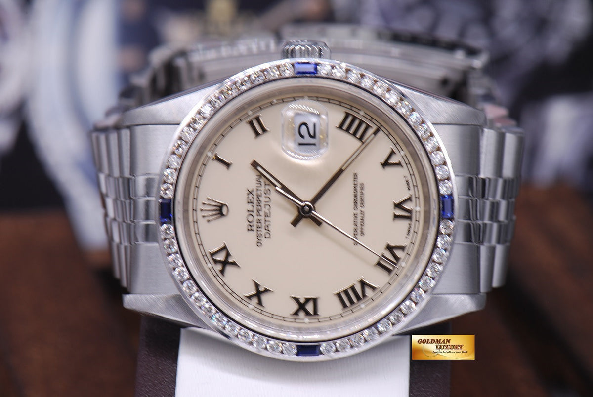 [SOLD] ROLEX OYSTER PERPETUAL DATEJUST DIAMOND BEZEL Ref : 16220