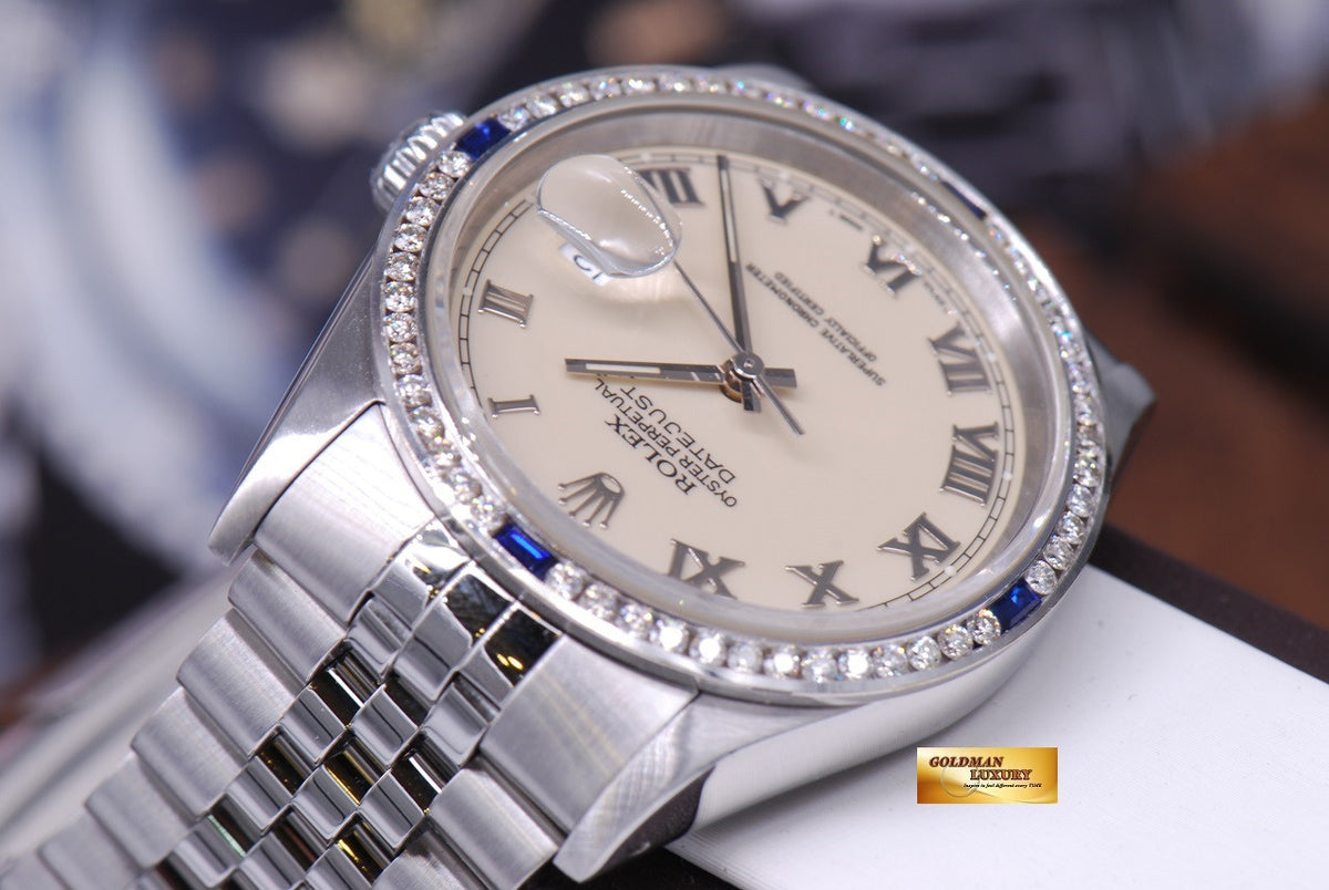 [SOLD] ROLEX OYSTER PERPETUAL DATEJUST DIAMOND BEZEL Ref : 16220