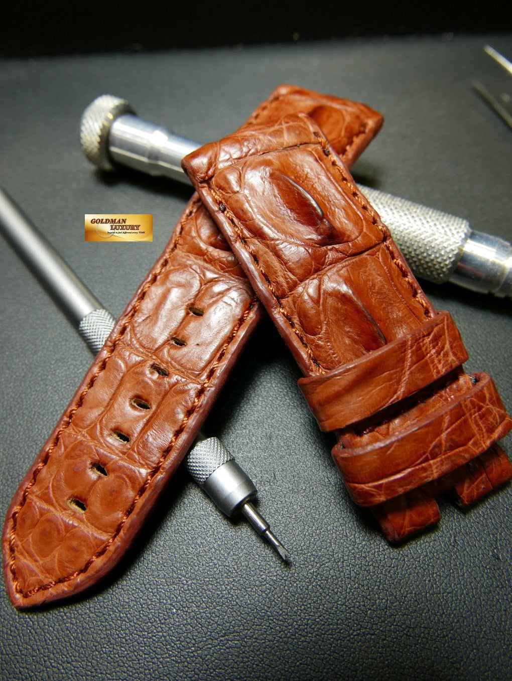 PANERAI HORNBACK ALLIGATOR STRAP RED BROWN